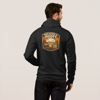 Who Gives a Hoot Funny Owls Vintage Style Design Hoodie