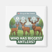 Who Has Biggest Antlers? Red Deer Austria Animal  Magnet (Vorne)