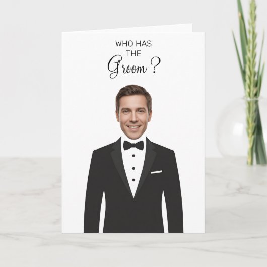 Who Has The Groom Scratch Off Game Bridal Shower Karte (Vorderseite)