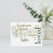 Who I am in Christ Light Colors Postkarte (Stehend Vorderseite)