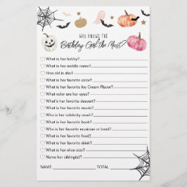 Who knows the birthday girl The Most Halloween