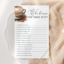 Who Knows The Bride Best Coffee Bridal Shower Game