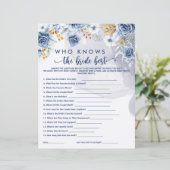 Who Knows the Bride Best Games Bridal Shower (Stehend Vorderseite)