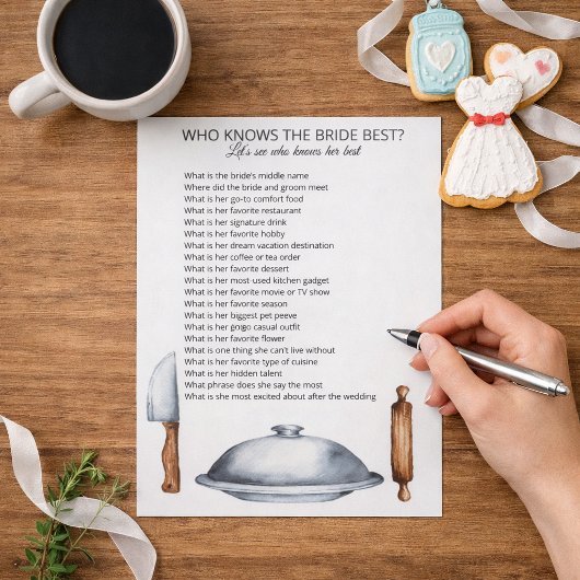 Who Knows the Bride Best Notizblock