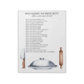 Who Knows the Bride Best Notizblock (Rotiert)