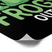 Who Let The Frogs Out Funny Frog Catcher Animal Poster (Ecke)