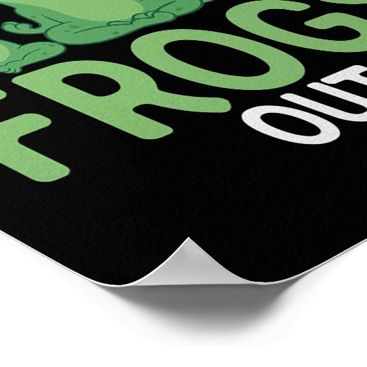 Who Let The Frogs Out Funny Frog Catcher Animal Poster (Ecke)