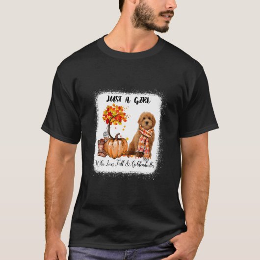 Who Loves Fall And Goldendoodles T-Shirt (Vorderseite)