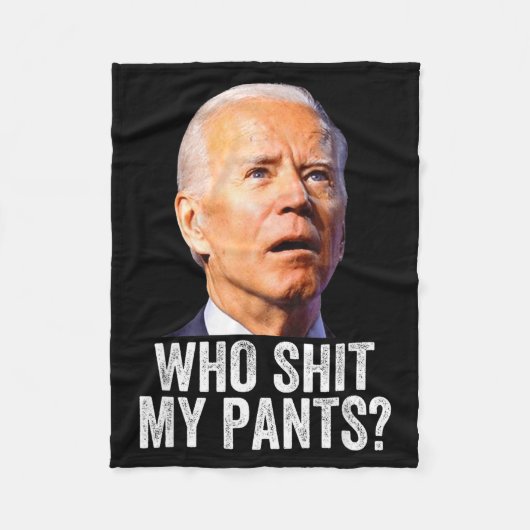 Who My Pants, Funny Anti Joe Biden, Conservative M Fleecedecke (Vorderseite)