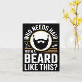 Who Needs Hair With A Beard Like This Men With Bea Karte (Gelbe Blume)