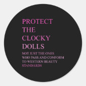 Who P And Conform To Western Beauty Standards Runder Aufkleber (Vorderseite)