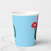 Who Peeking Through Christmas Wreath Pappbecher (Links)