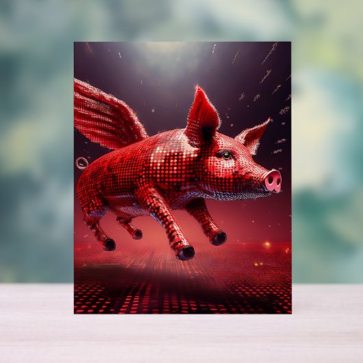 Who Says Pigs Can't Fly! Chile Acrylschild (Neutral)