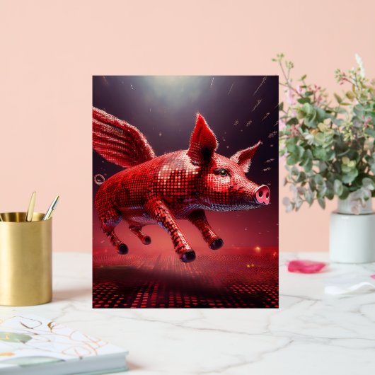 Who Says Pigs Can't Fly! Chile Acrylschild (Hochzeit)