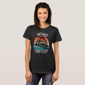 Who Tooted Funny Retro Train Lover Gift Model Rail T-Shirt (Vorne ganz)