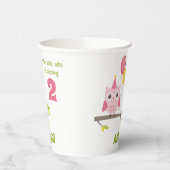 Who Who Is Turning 2 Party Owl 2nd Birthday Pappbecher (Links)