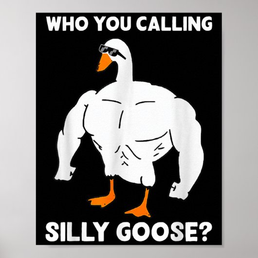 Who You Calling Silly Goose Funny Gym Meme  Poster (Vorne)