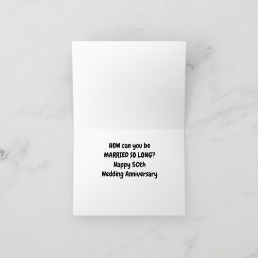 WHOA **50. WEDDING JAHRESTAG!!!!!! KARTE (Innenseite)