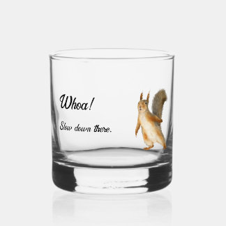 Whoa! Langsam, Eichhörnchen Anpassbarer Text Whiskyglas