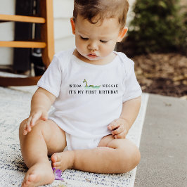 Whoa Nessie | Schottisch Thema 1. Geburtstag Baby T-shirt