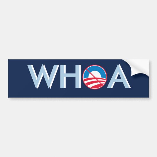 WHOA Obama Autoaufkleber (Vorne)