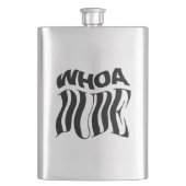 Whoa Typ warf Typografie Flachmann (Vorderseite)