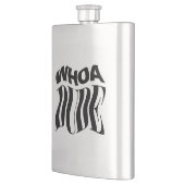 Whoa Typ warf Typografie Flachmann (Links)