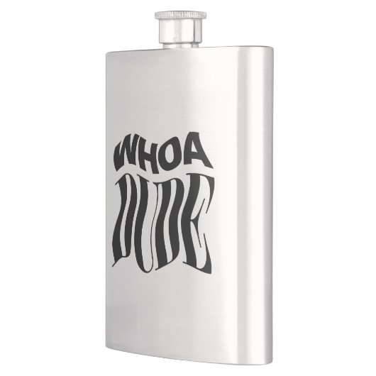 Whoa Typ warf Typografie Flachmann (Links)