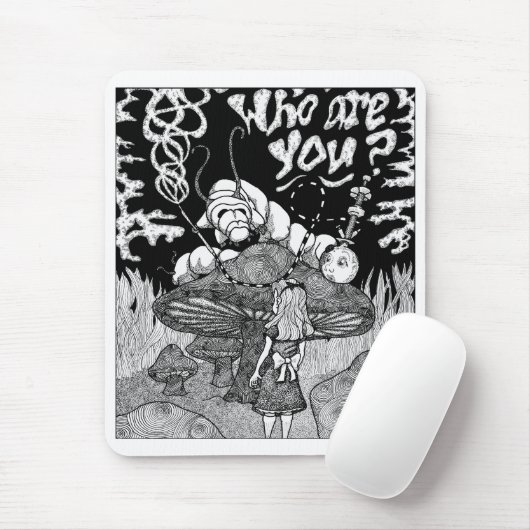 whoareyoubw mousepad (Mit Mouse)