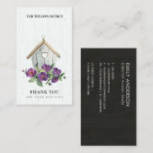 WHODEN FLORAL BIRD HOTEL DANK IHNEN REALTOR VISITENKARTE (Vorne/Hinten)