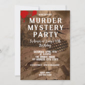 Whodunit Murder Mystery Birthday Einladung (Vorderseite)