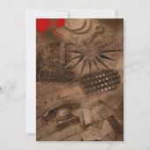 Whodunit Murder Mystery Birthday Einladung (Rückseite)