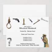 Whodunit-Wochenenden-Einladungen Einladung (Vorne/Hinten)