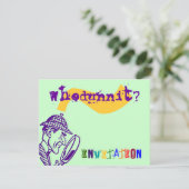 Whodunnit Mystery Party Sherlock Detection Einladu Einladung (Stehend Vorderseite)