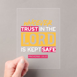 Whoever Trusts in the Lord Is Kept Safe Quote Acryleinladungen