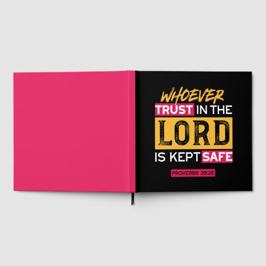 Whoever Trusts in the Lord Is Kept Safe Quote Gästebuch (Voll)