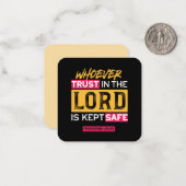Whoever Trusts in the Lord Is Kept Safe Quote Mitteilungskarte (Vorderseite/Rückseite Beispiel)
