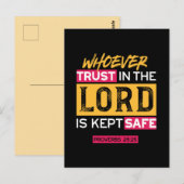 Whoever Trusts in the Lord Is Kept Safe Quote Postkarte (Vorne/Hinten)