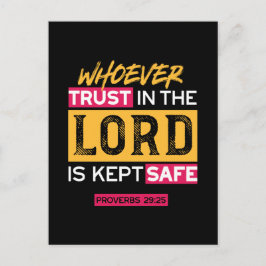Whoever Trusts in the Lord Is Kept Safe Quote Postkarte