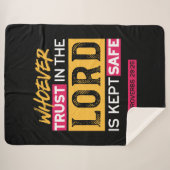 Whoever Trusts in the Lord Is Kept Safe Quote Sherpadecke (Vorderseite (Horizontal))