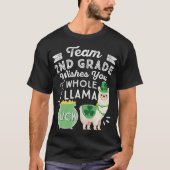 Whole Llama Luck Second Teacher St. Patricks Day 2 T-Shirt (Vorderseite)