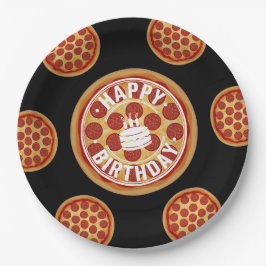 Whole Pizza Happy Birthday Party Design Pappteller