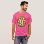 Whole Round Pizza Margherita Served On A Wooden Bo T-Shirt (Vorne ganz)