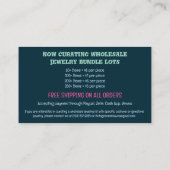 Wholesale Jewelry Sales Butterfly Visitenkarte (Rückseite)