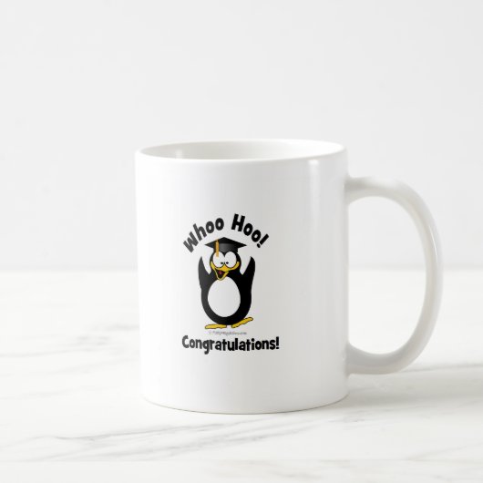 whoo hoo Glückwunsch-Abschluss Penguin Kaffeetasse (Rechts)