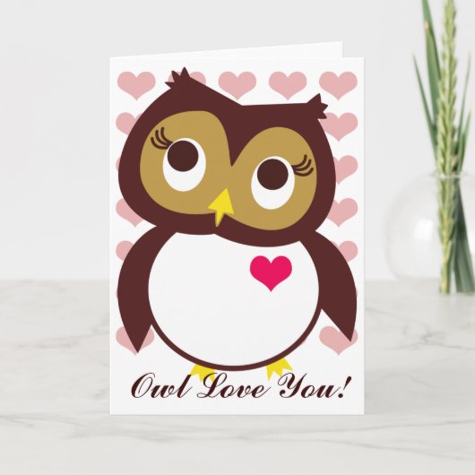 Whoo Liebe dich Karte (Vorderseite)