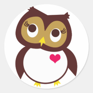 Whoo Lieben Sie Runder Aufkleber