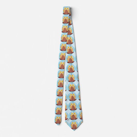 Whoo will Frühstück? Eulen-Krawatte Krawatte (Rückseite)