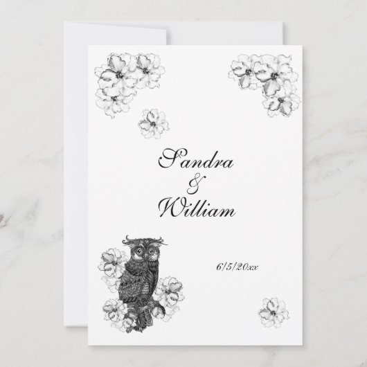 Whoo wird Phantastisch Hochzeit einladen Einladung (Rückseite)