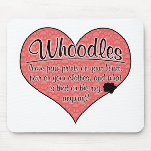 Whoodle Tatze druckt Hunde Humor Mousepad